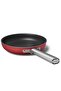 مجموعة أواني طهي ومقلاة مكونة من 8 قطع باللون الأحمر حصريًا على طراز 50's من Cookware Ckwexc - 3