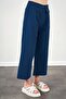 Women's Indigo Short Palazzo Poplin Trousers - 5