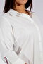 10940 White Sports Shirt with Strip Detail - 5