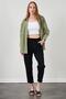 Women's Black (6813) Trousers with Torn Hem and Stitched Detail in Gabardine - 3
