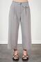 Women's Gray Short Palazzo Poplin Trousers - 4
