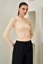 Women's Stone Stand Collar Wrap Regular Length Fabric Blouse - 2