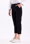 Waist Detailed Elastic High Waist Narrow Leg Ankle Length Women's Fabric Trousers 3333 - 7