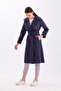 100% Cotton Gabardine Long (110cm) Lined Belted Women's Trench Coat 1111 - 3