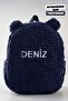 [We Embroider the Name You Want] - Plush Navy Blue 0-8 Years - Nursery, Kindergarten Children's Backpack