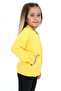 Girls' College Collar Zippered Off-Shoulder Printed Knitted Cardigan - 2 Thread - 5