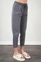 Women's Gray (6813) Trousers with Trousers Hem Stitching in Gabardine - 5