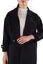 Black Double Button Pocketed Long Coat 3025A - 5