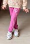 Girl's My Heart Heart Printed Sweatshirt Fuchsia Bottom Tracksuit Set - 3