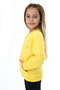 Girls' College Collar Zippered Off-Shoulder Printed Knitted Cardigan - 2 Thread - 6