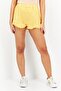 Women Plain Basic Shorts, Yellow
