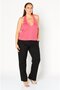 Women Halter Neck Sleeveless Knitted Top, Pink - 3