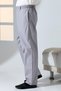 Men's Relaxed Cut Elastic Waist Pocket Pilgrim and Umrah Linen Shalwar Trousers - Gray (Krk) - 4