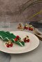 Cherry 6-Piece Gold Luxury Napkin Ring, Red Enameled Napkin Ring - 3