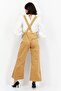 Women Textured Suspender Corduroy Pants, Tan - 2