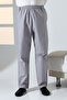 Men's Relaxed Cut Elastic Waist Pocket Pilgrim and Umrah Linen Shalwar Trousers - Gray (Krk) - 5