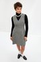 Black Houndstooth Pocket Short Gilet Dress - 5