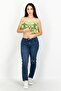 Women U-Neckline Sleeveless Crochet Top, Lime - 3