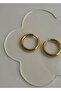 2.50 cm Gold Color Steel Hoop Earring - 5