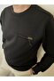 Three Yarn 0 Collar with Pocket Zip Fleece Inside Sweatshirt - 4