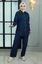 Jeans Set with Jewelled Collar Dark Blue 19183 - 3