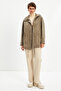 Khaki Hooded Lined Jacket - 4