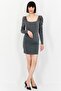 Women Glittered Corset Mini Party Dress, Silver - 4