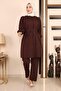 Pearl Detailed Suit Brown 19130