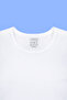 6 Pieces White Boy's Short Sleeve Undershirt T-Shirt Round Neck 100% Cotton Combed Cotton - 3