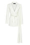 Pleated Ecru Blazer Detail - 6