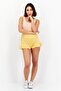 Women Plain Basic Shorts, Yellow - 4