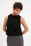 Black Button Detailed Lined Blouse - 3