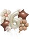 Retro Color Daisy Concept 6 Years Old Balloon Set Retro Color Theme Birthday Party Balloon Set - 2