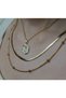 Set of 3 Gold Rose Embossed Necklace - 3