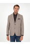 Pi̇erre Cardin Woven Fabric Slim Fit Coffee Jacket