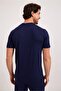 بيجامة رجالية فضية بأزرار باللون الأزرق الداكن - 2