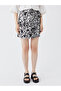 Özmarka New Season Black Patterned Women's Skirt with Tie Detail - 3