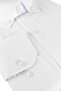 Men's White Striped Long Sleeve Large Size Wide Cut Pocket Shirt - 4