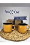 Zinc Enamel 2 Pieces Mug Cup Yellow Color 550 ml - 5