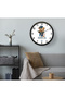 30 CM REAL GLASS SILENT MECHANISM DECORATIVE WALL CLOCK - 2