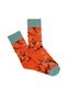 Imported Special Series Unisex Orange Flower Colorful Colorful Patterned Socks - 5