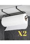 2-piece cabinet door paper towel holder black, chrome hanging paper towel holder, chrome bathroom and kitchen towel