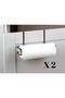 2-piece cabinet door paper towel holder black, chrome hanging paper towel holder, chrome bathroom and kitchen towel - 2