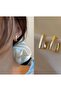Stylish Nails Metal Earrings for Women Gold - 2
