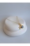 Gold Color Airplane Figured Necklace - 7
