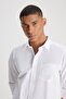 Regular Fit Regular Cut 100% Cotton White Shirt - 2