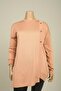Women's Side 3 Button Detailed Long Sleeve Large Size Tunic Sweater - 2