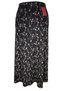 Women's Large Size 8 Piece Seasonal Patterned Black Skirt - 2