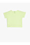 T-Shirt Short Sleeve Flamingo Embroidered Crew Neck Cotton - 2