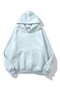 Unisex Basic Sweatshirt Hoodie Light Blue